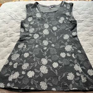 Floral ibex wool pinafore - Gray